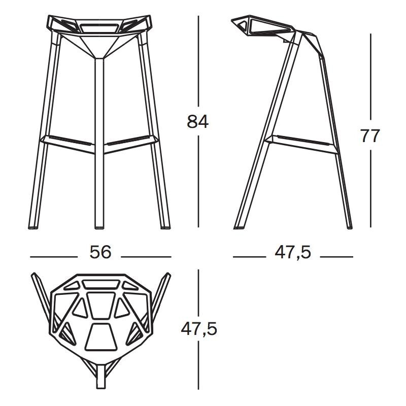 Stool One H 74cm Set Of 2