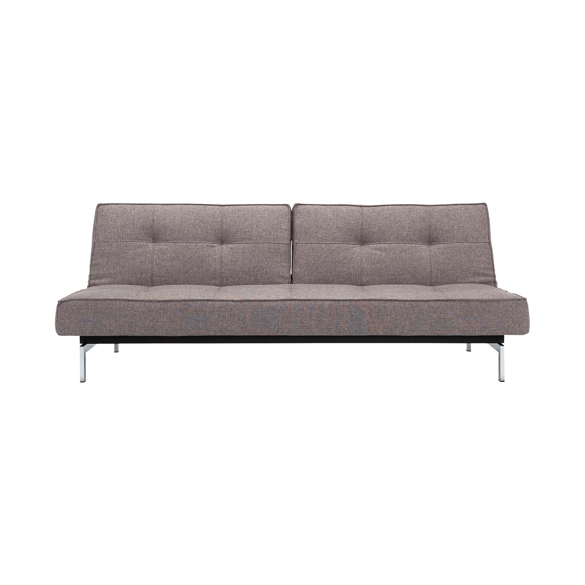 Splitback Sofa Bed Chrome 210x89cm