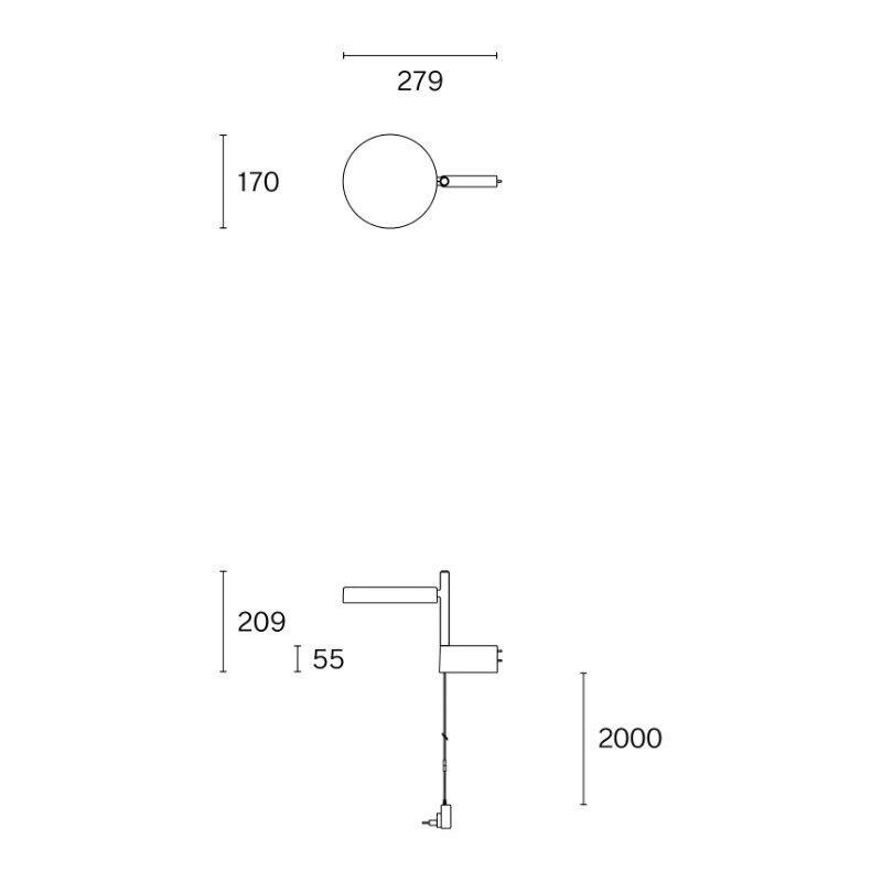 w242 Pastille aluminium br1 LED Wall Lamp