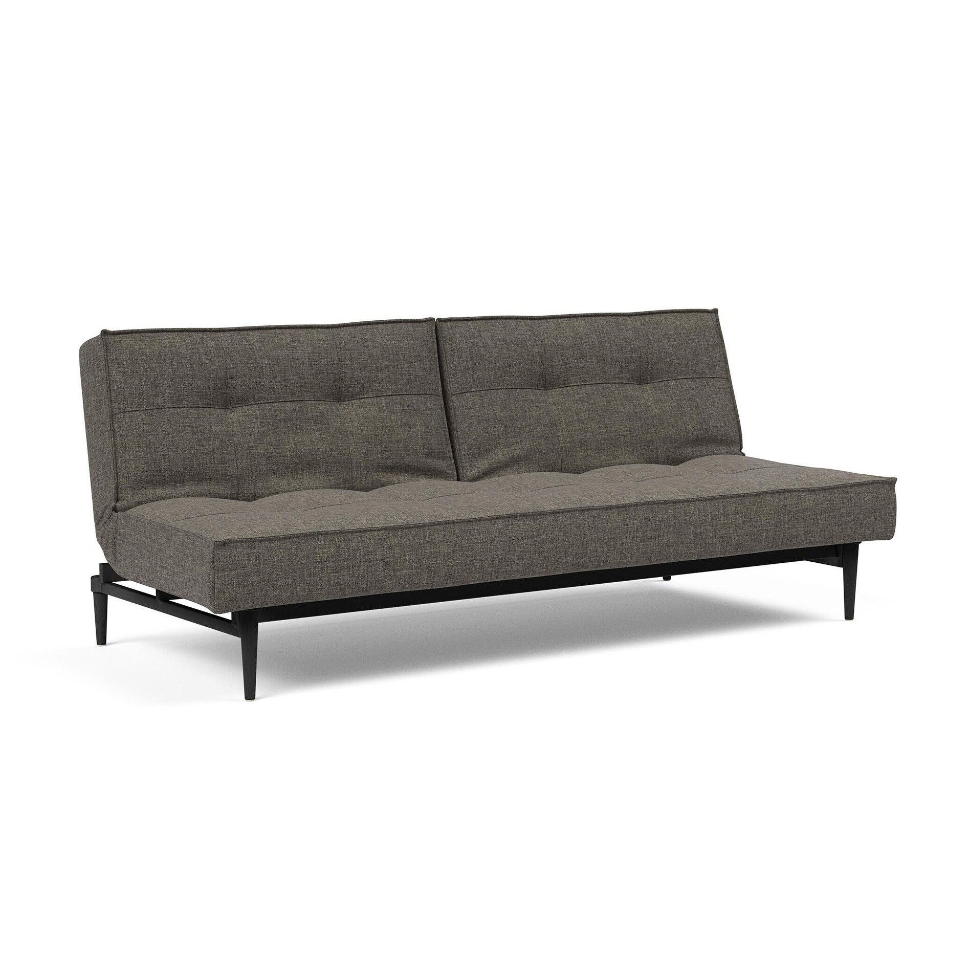 Splitback Styletto Sofa Bed Black Wood 210x91cm