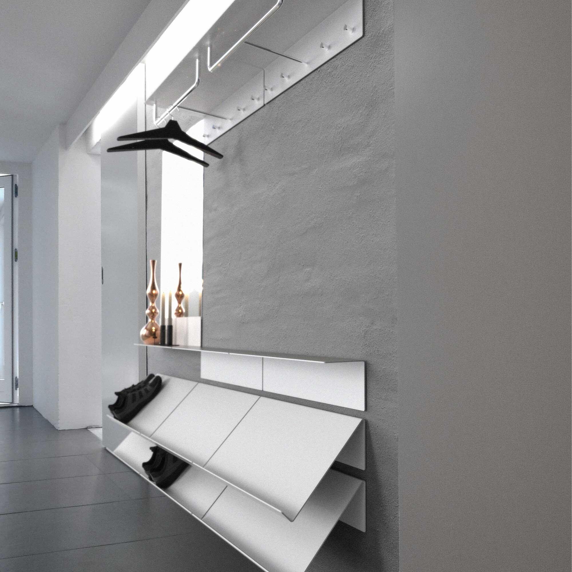 Unu Wall Coat Rack With 6 Hooks & Bar