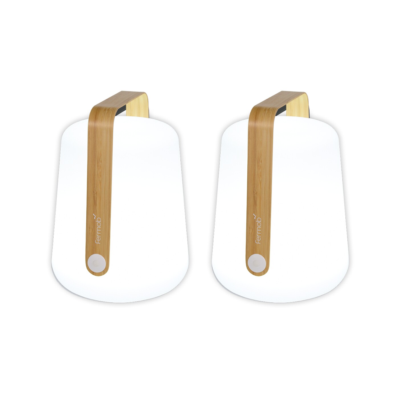 Special Edition Balad Bamboo LED Lamp With Battery H 25cm Set of 2