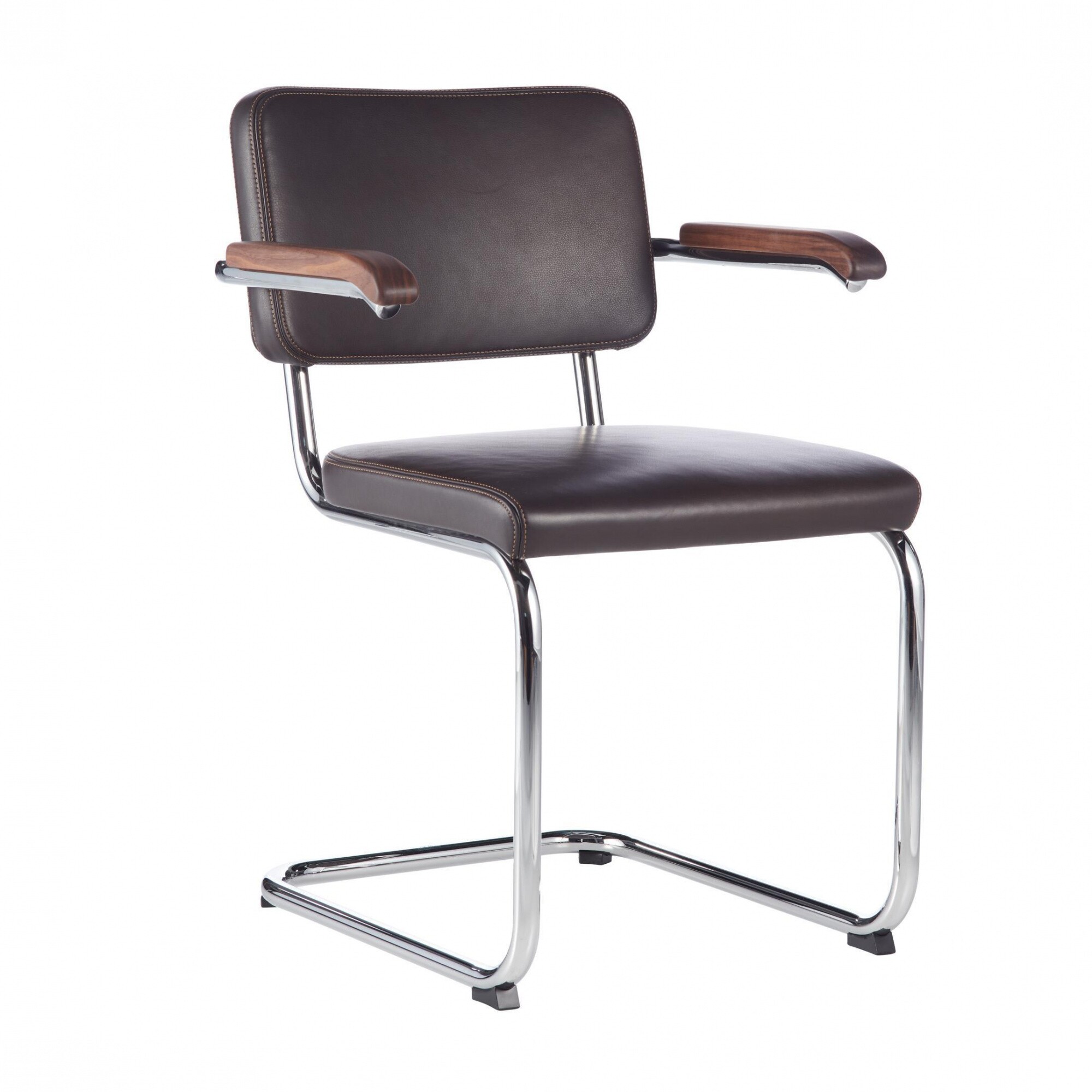 S 64 PV Pure Materials Cantilever Armchair Walnut