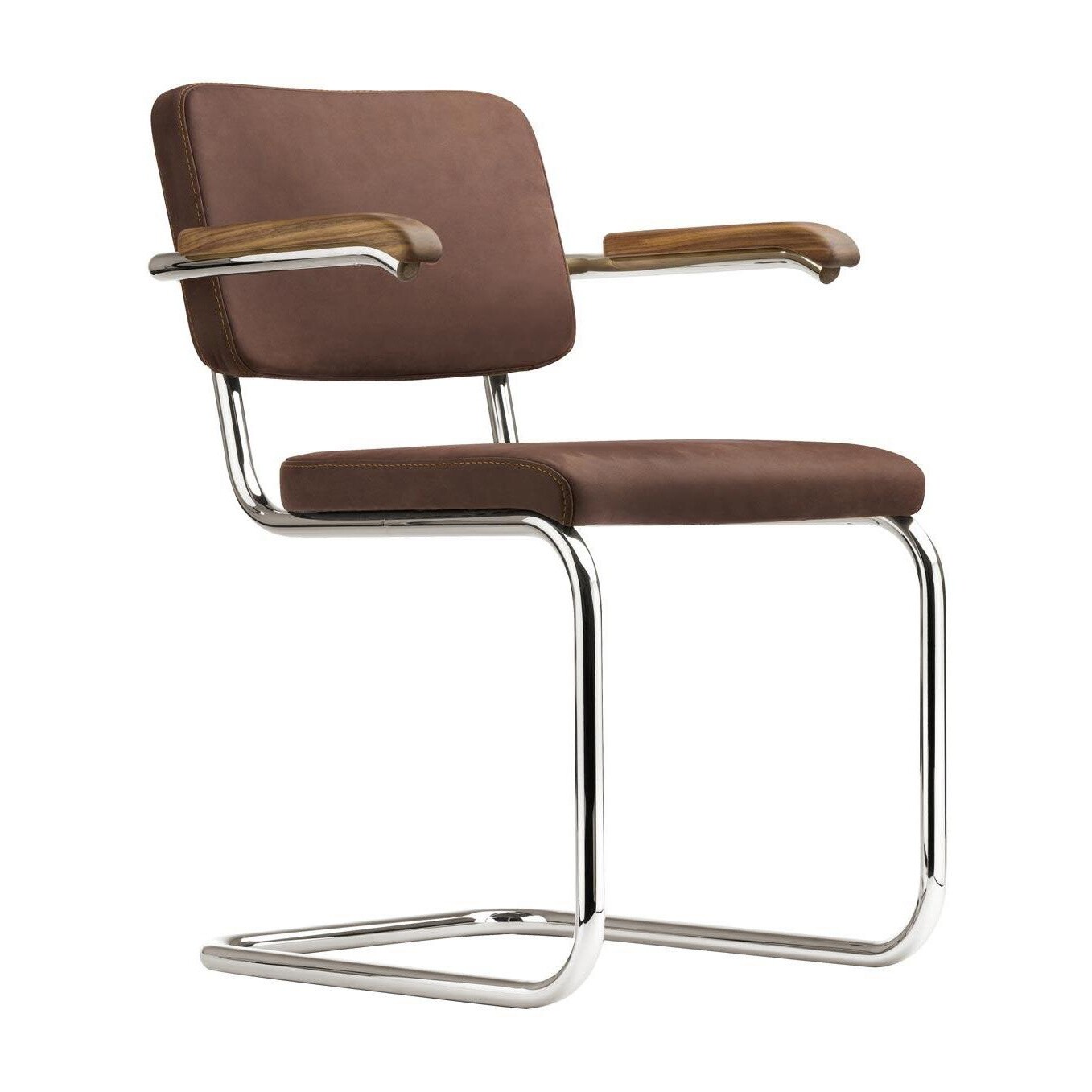 S 64 PV Pure Materials Cantilever Armchair Walnut
