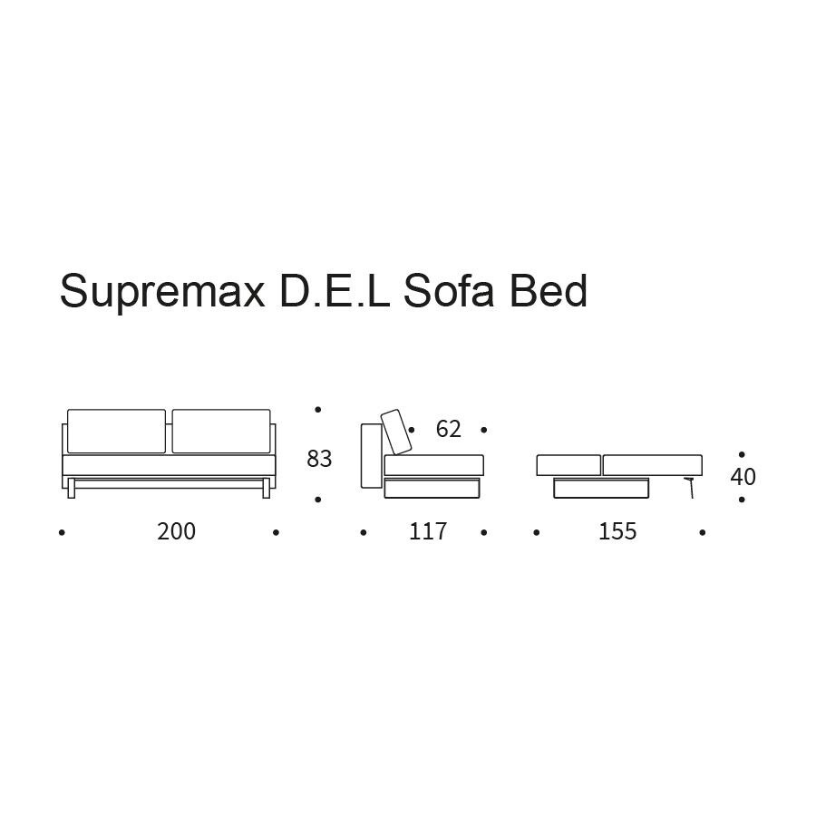 Supremax D.E.L. Sofa Bed 200x117cm