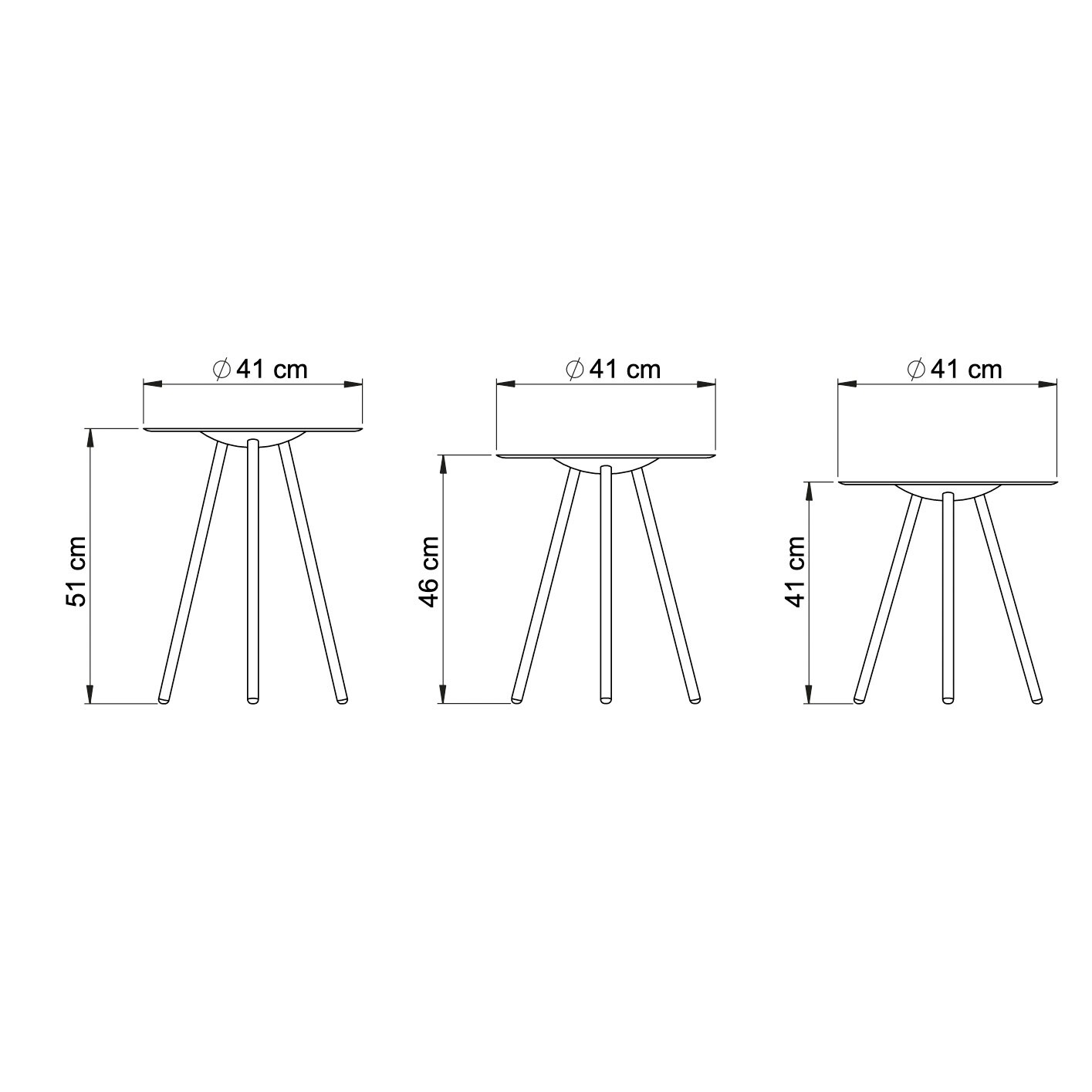 Skippy Side Table Set of 3