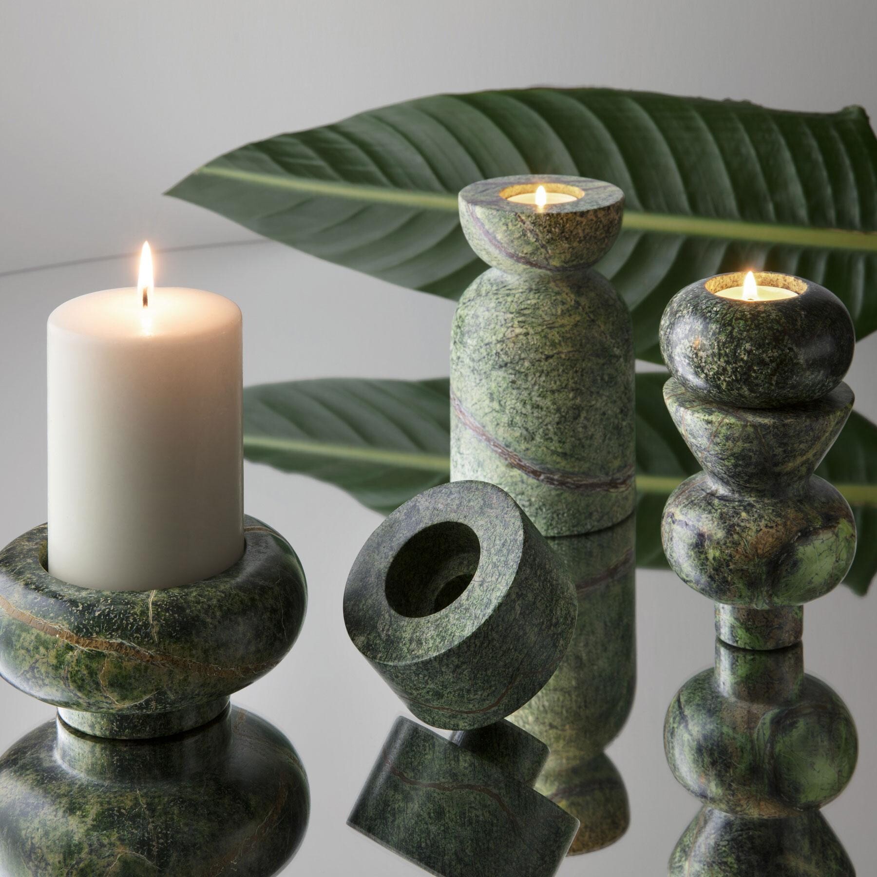 Rock Candle Holder L Set of 5