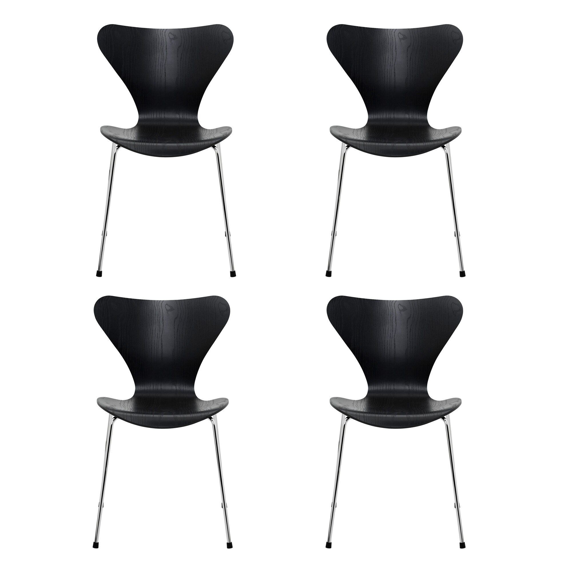 Serie 7™ Chair Dyed Ash Chromed Base Set of 4