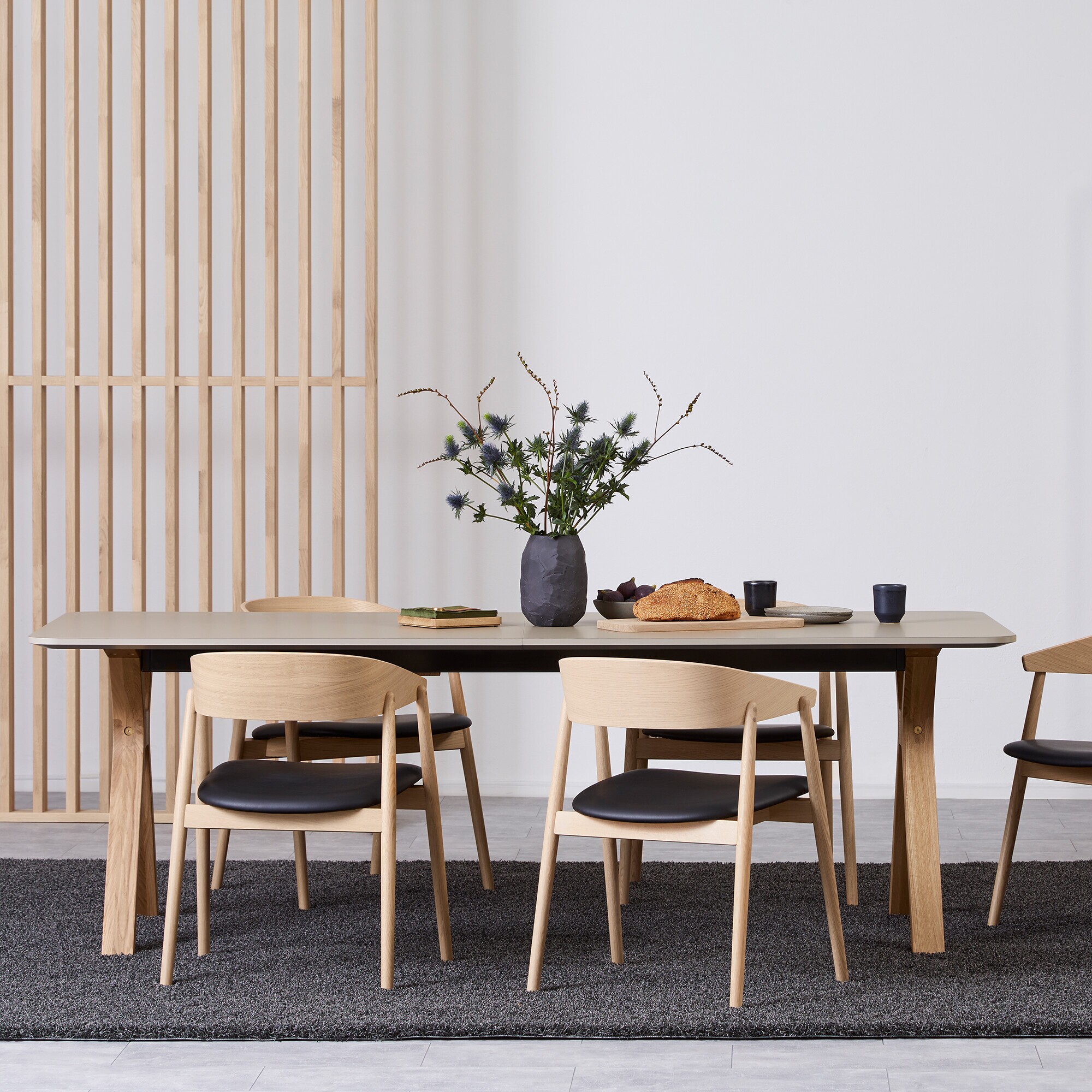 Space Dining Table Extentable Solid Wood 220x95cm