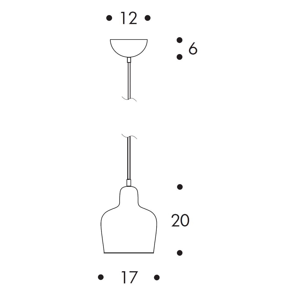 Promo Set A330S Golden Bell Suspension Lamp + 3 Light Bulbs