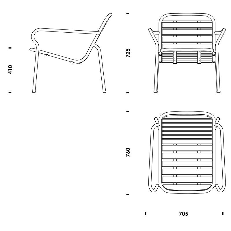 Vig Outdoor Lounge Chair Wood