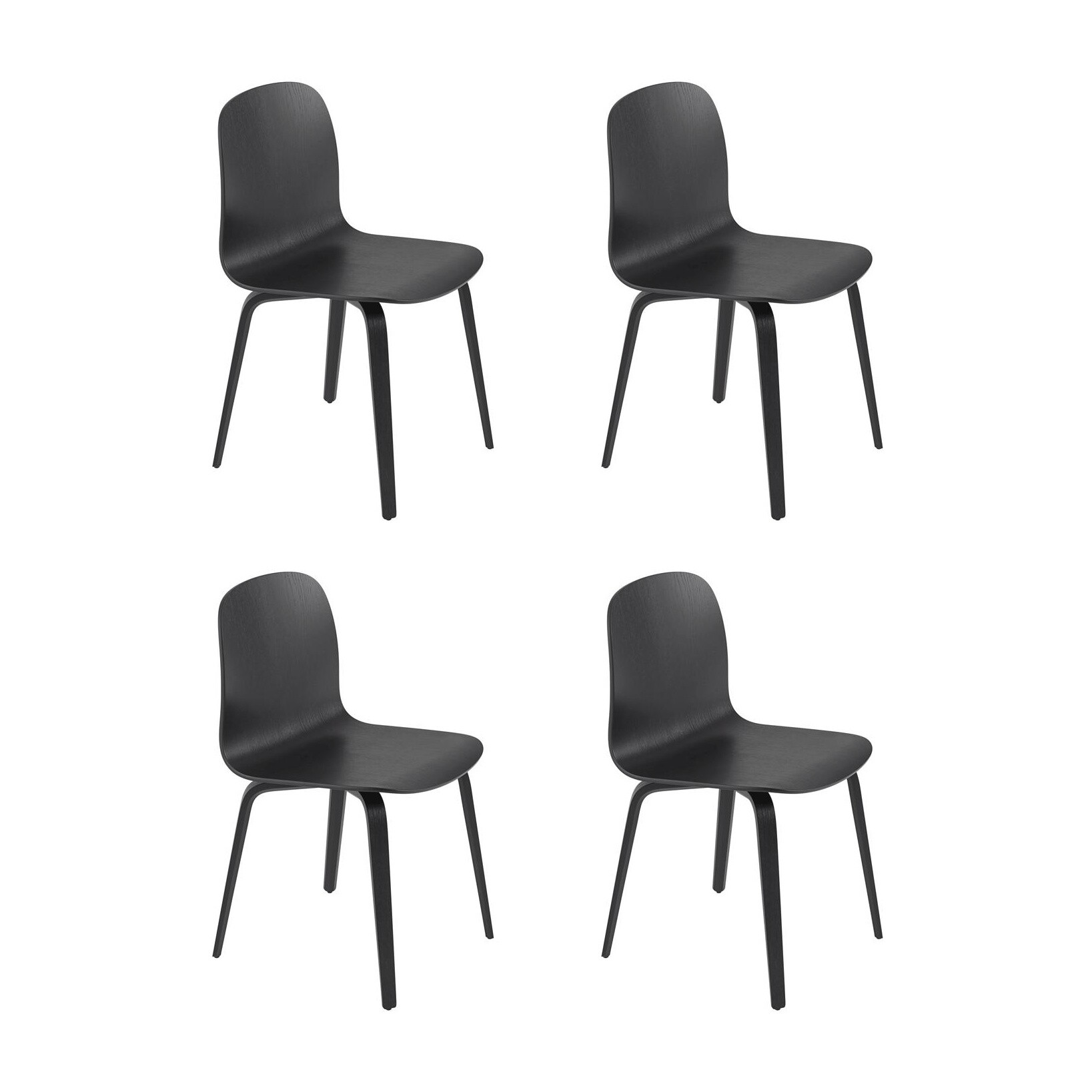 Visu Chair With Wood Frame Set Of 4
