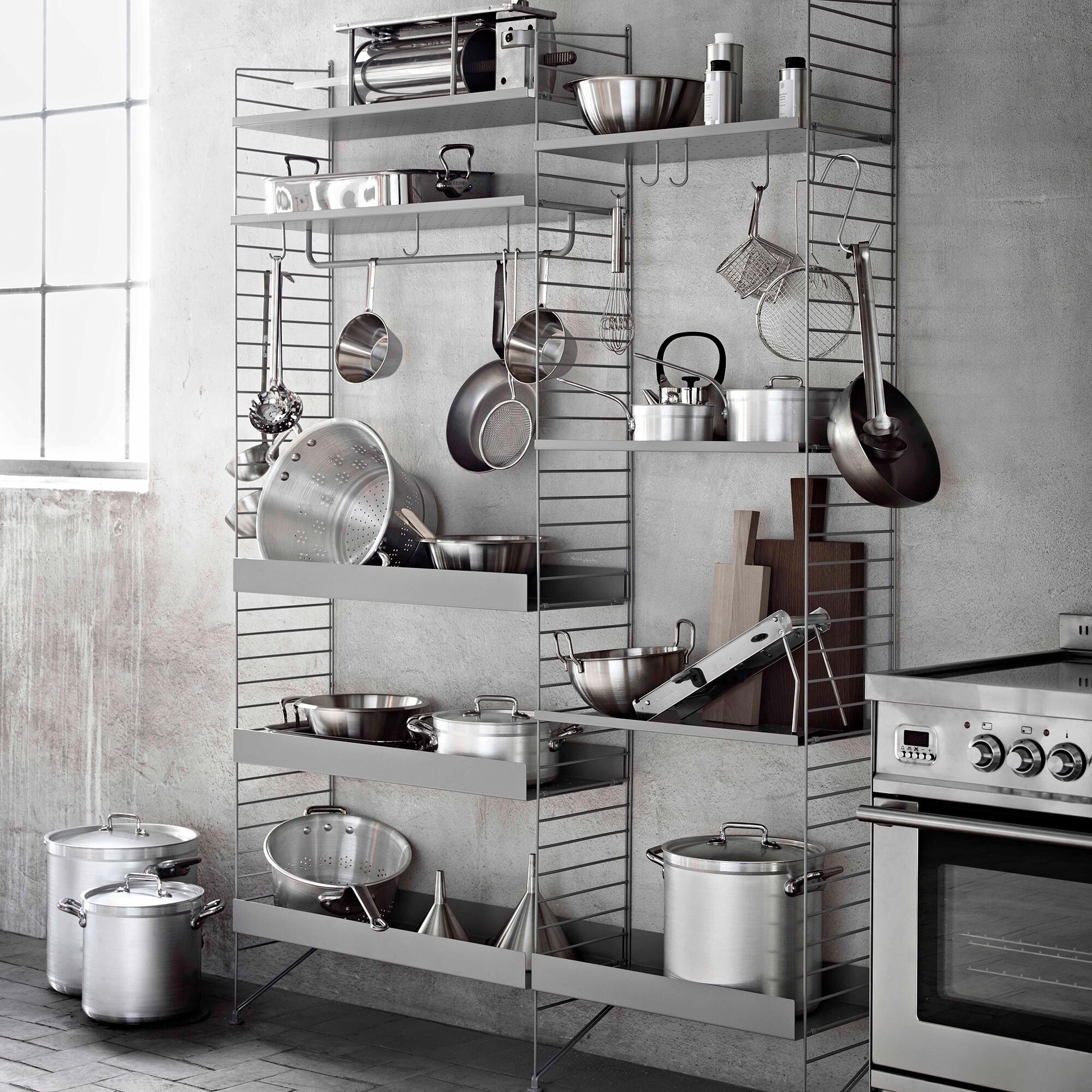 String System Shelf High Edge Steel