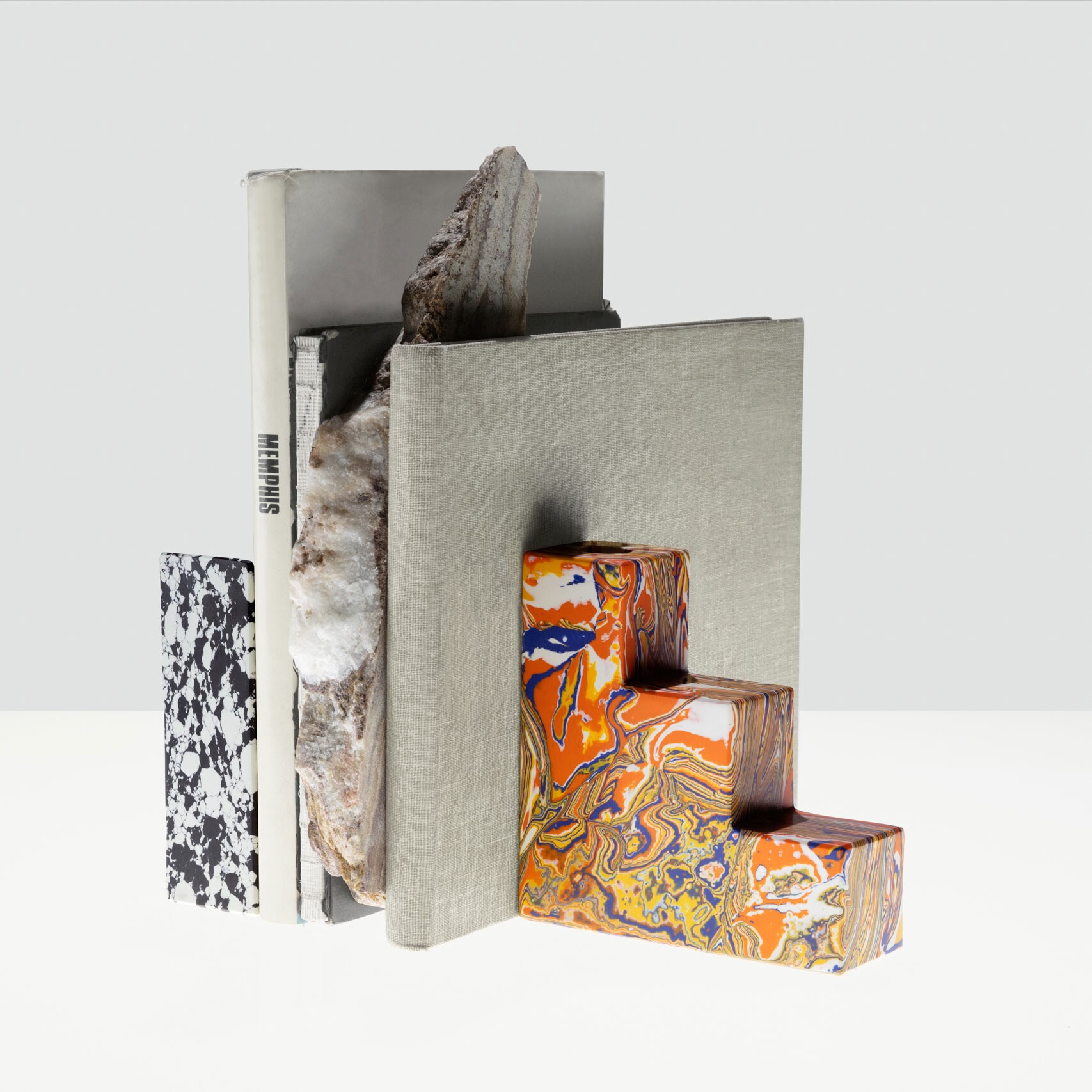 Swirl Bookend/ Candleholder Set of 2