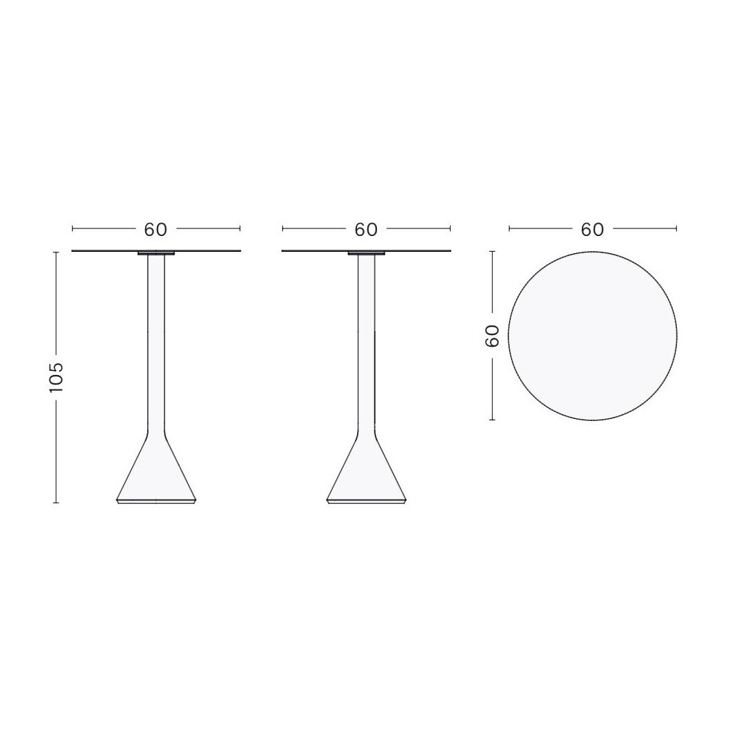 Palissade Cone Garden Table Ø60cm
