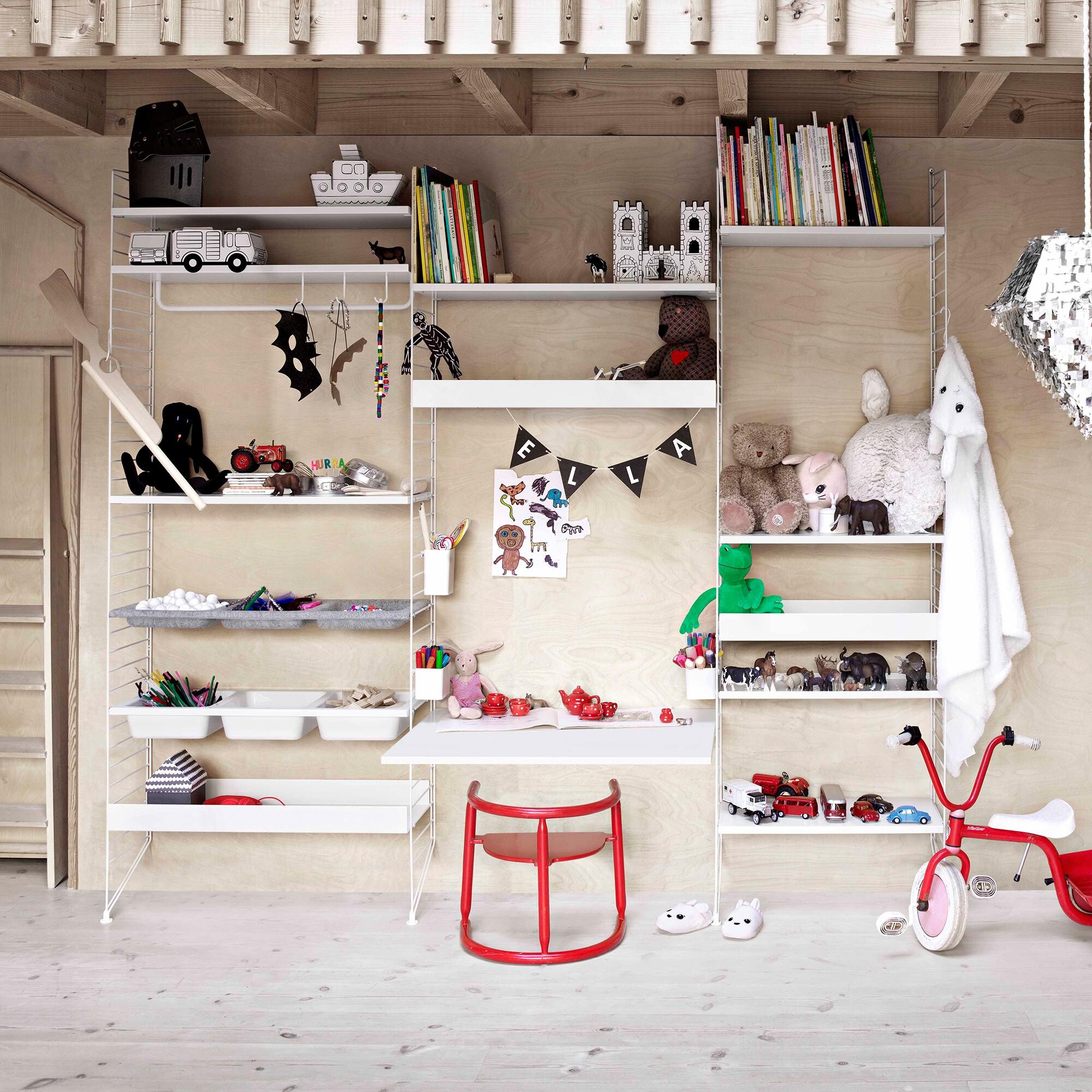 String System Shelf High Edge Steel