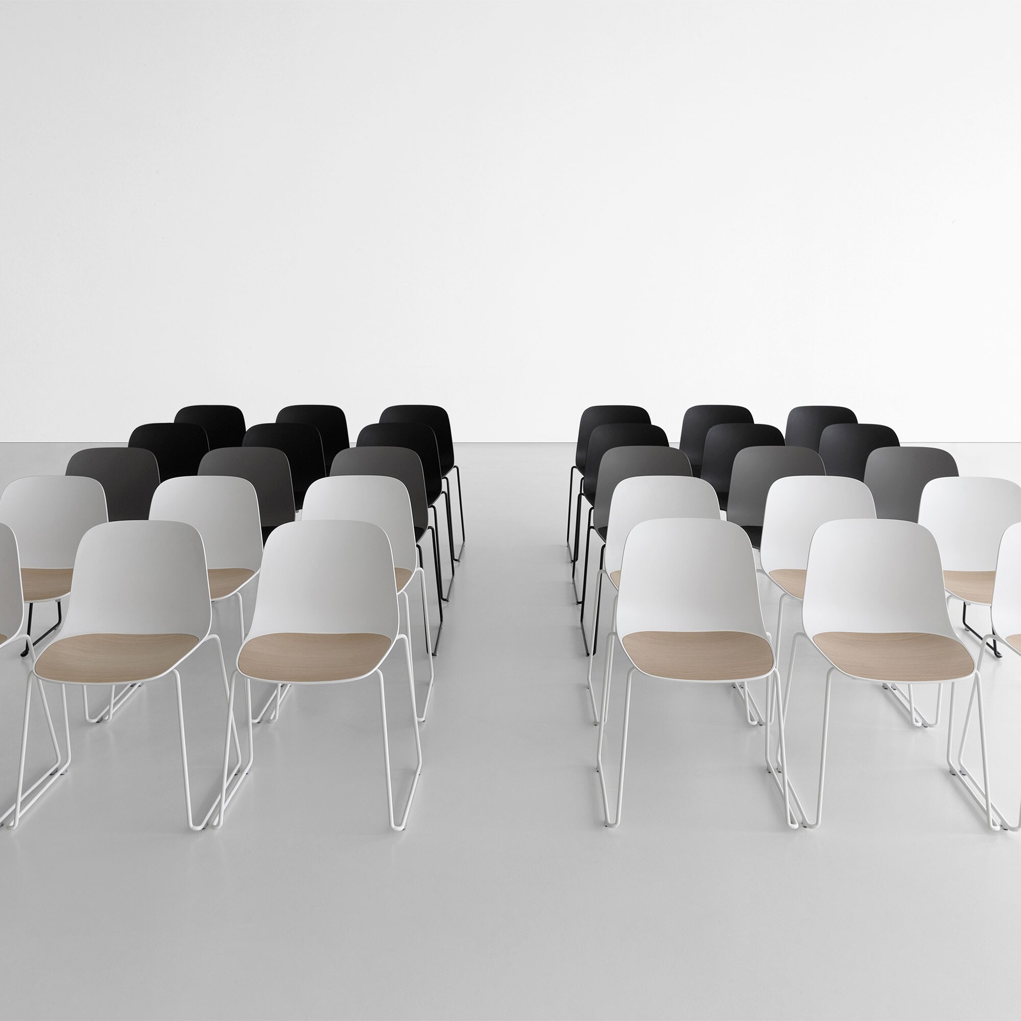 Seela S310 Chair Skid Frame White