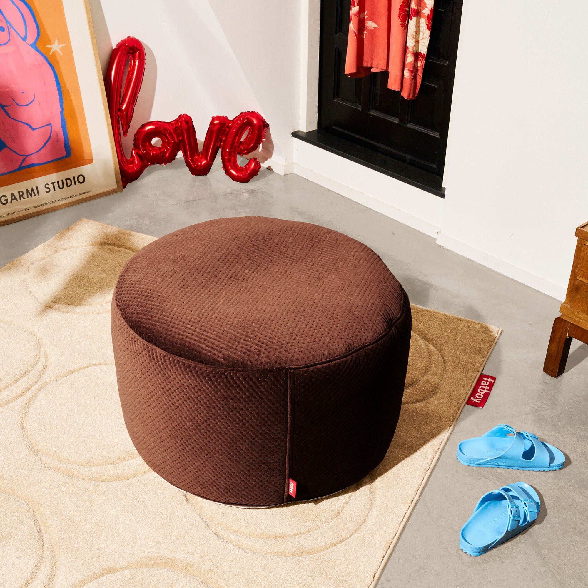 Point L Royal Velvet Pouf/Stool