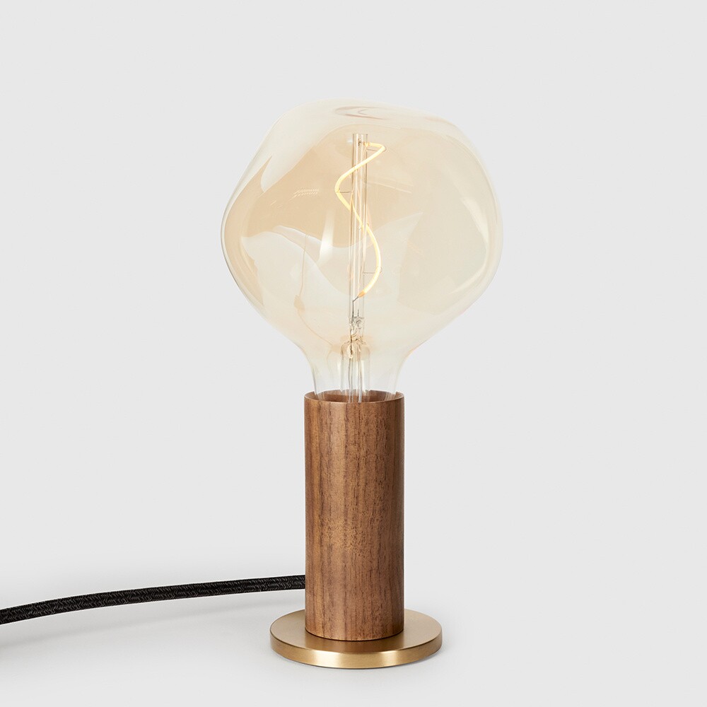 Walnut Knuckle Table Lamp With Voronoi I LED E27 2W => 10W