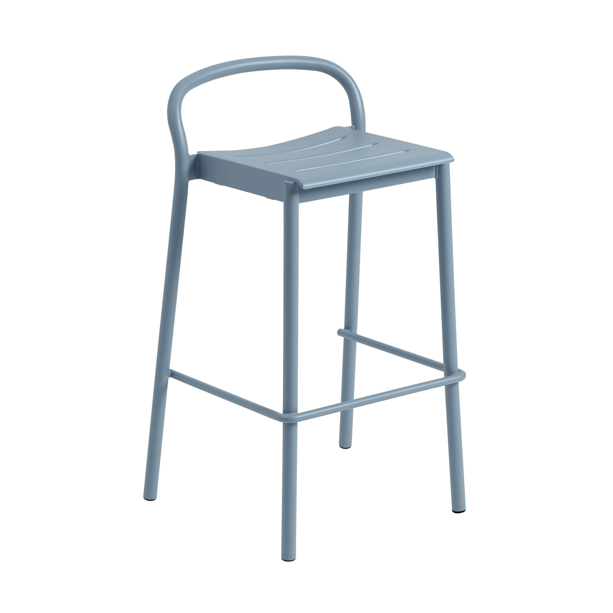 Linear Steel Outdoor Bar Stool H 75cm