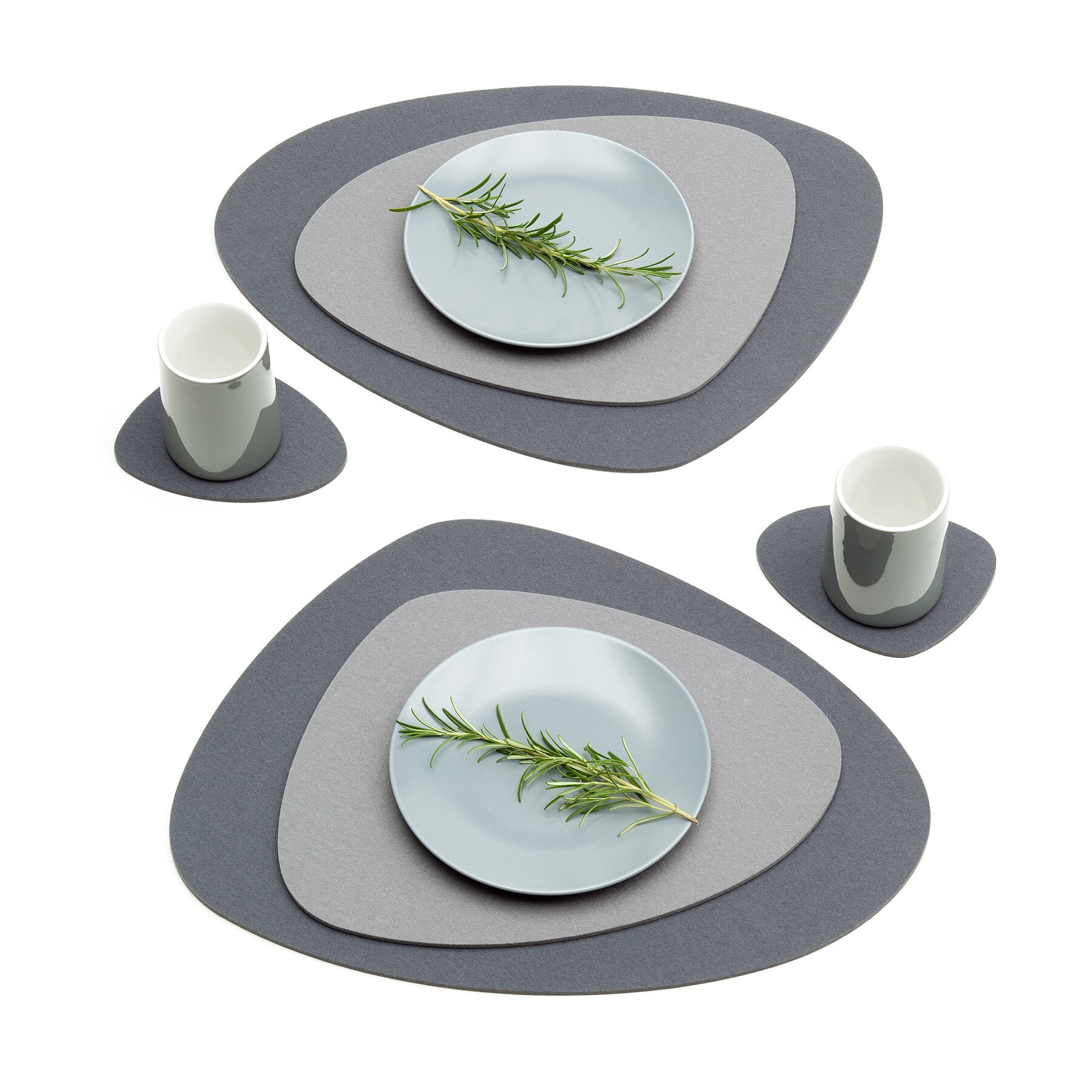 Stone Glass Coaster Set of 4 15x13cm