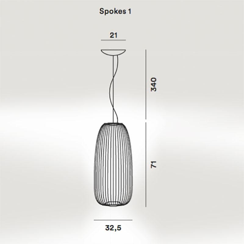 Spokes 1 LED Suspension Lamp