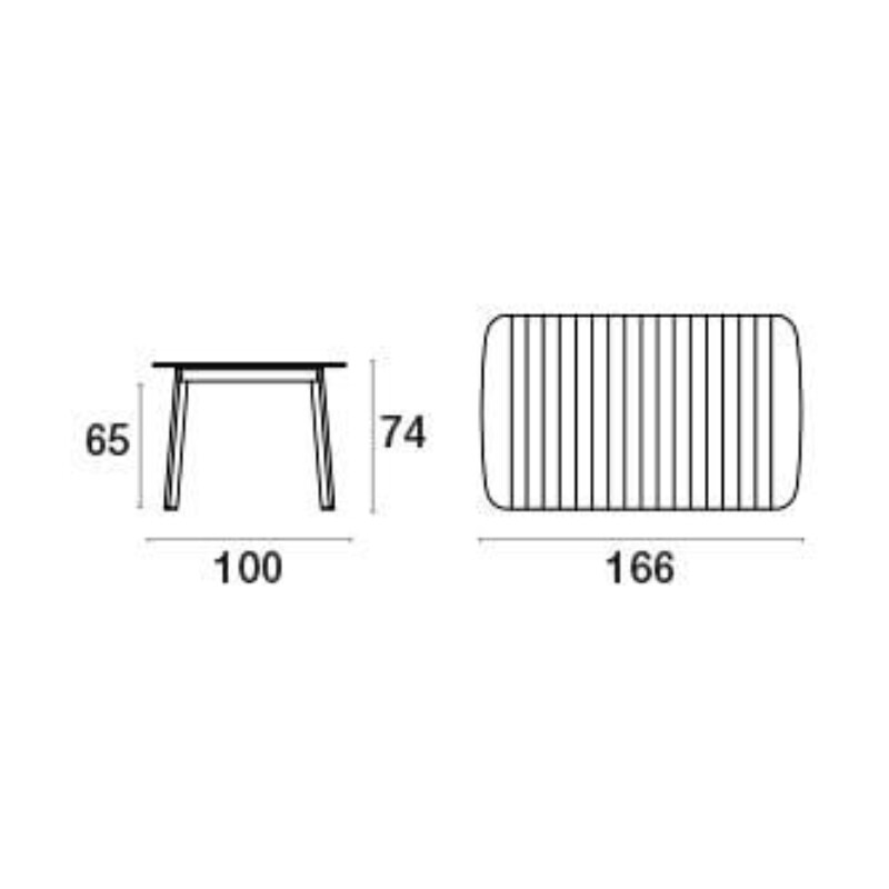 Shine Garden Table 166x100cm