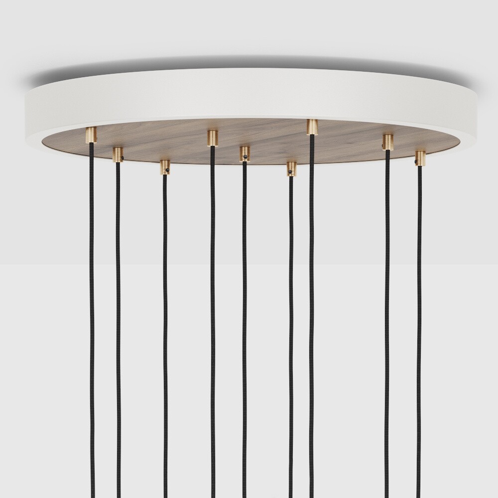 Walnut Nine Pendant with Voronoi II Suspension Lamp