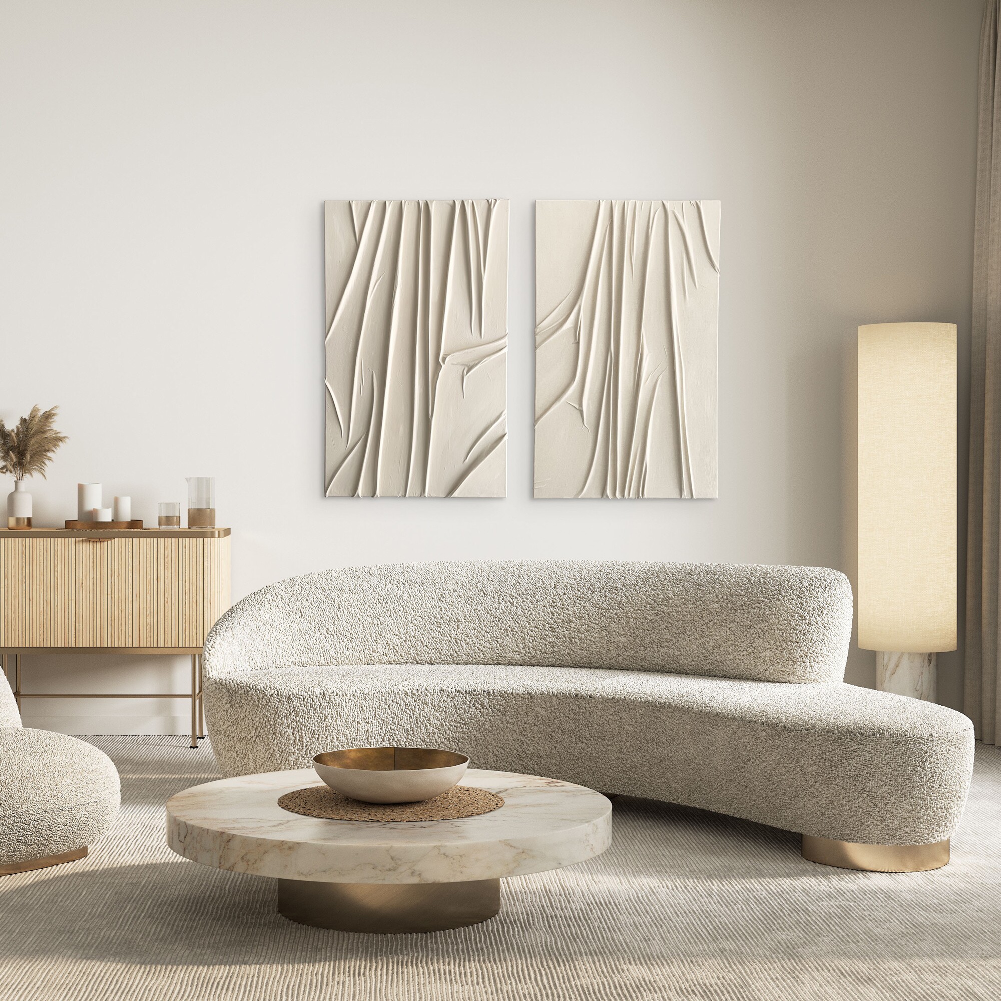 SAHAVA Nomad 6 3D Wall Decoration 105x130cm Set of 2