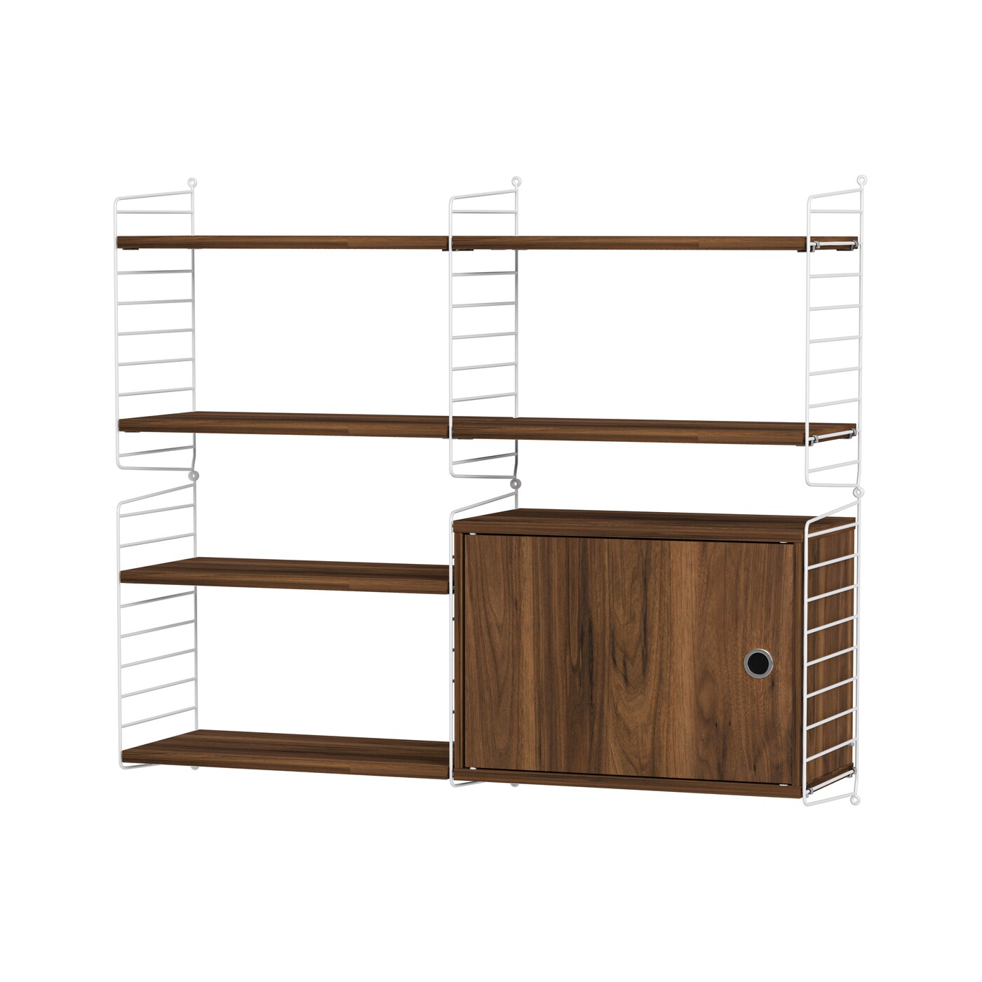 Wall Shelf with Cabinet 116x100x30cm