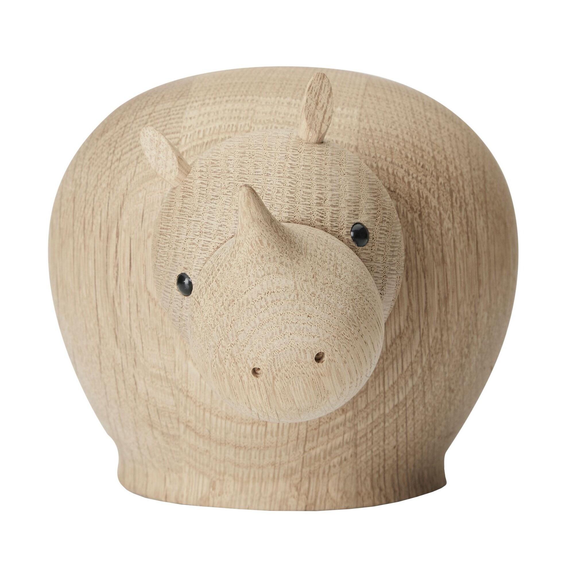 Rina Rhinoceros Wood Figure