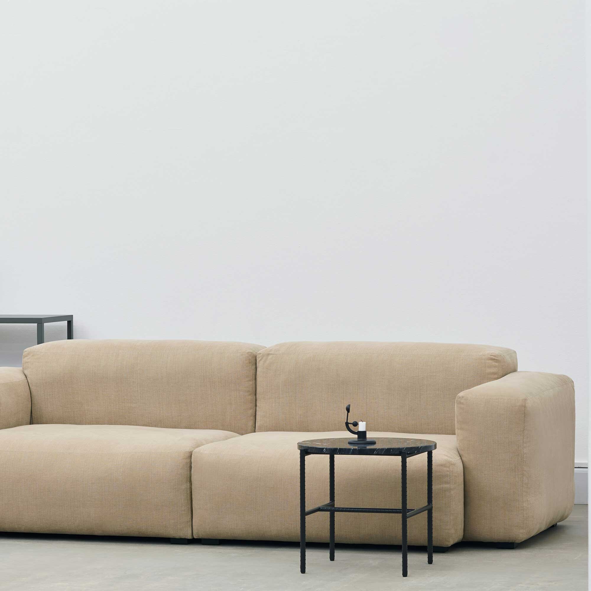 Rebar Side Table Marble Ø45cm