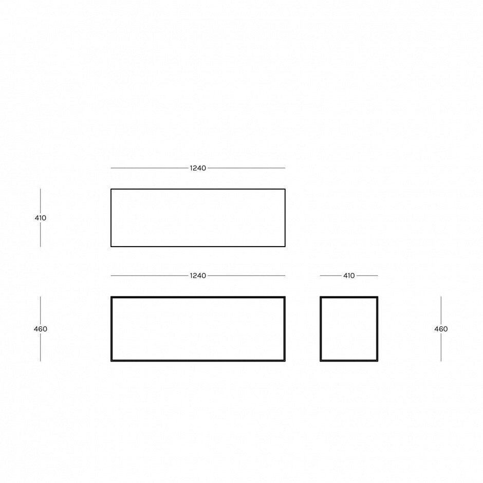 Slim Irony Side Table 124x41x46cm