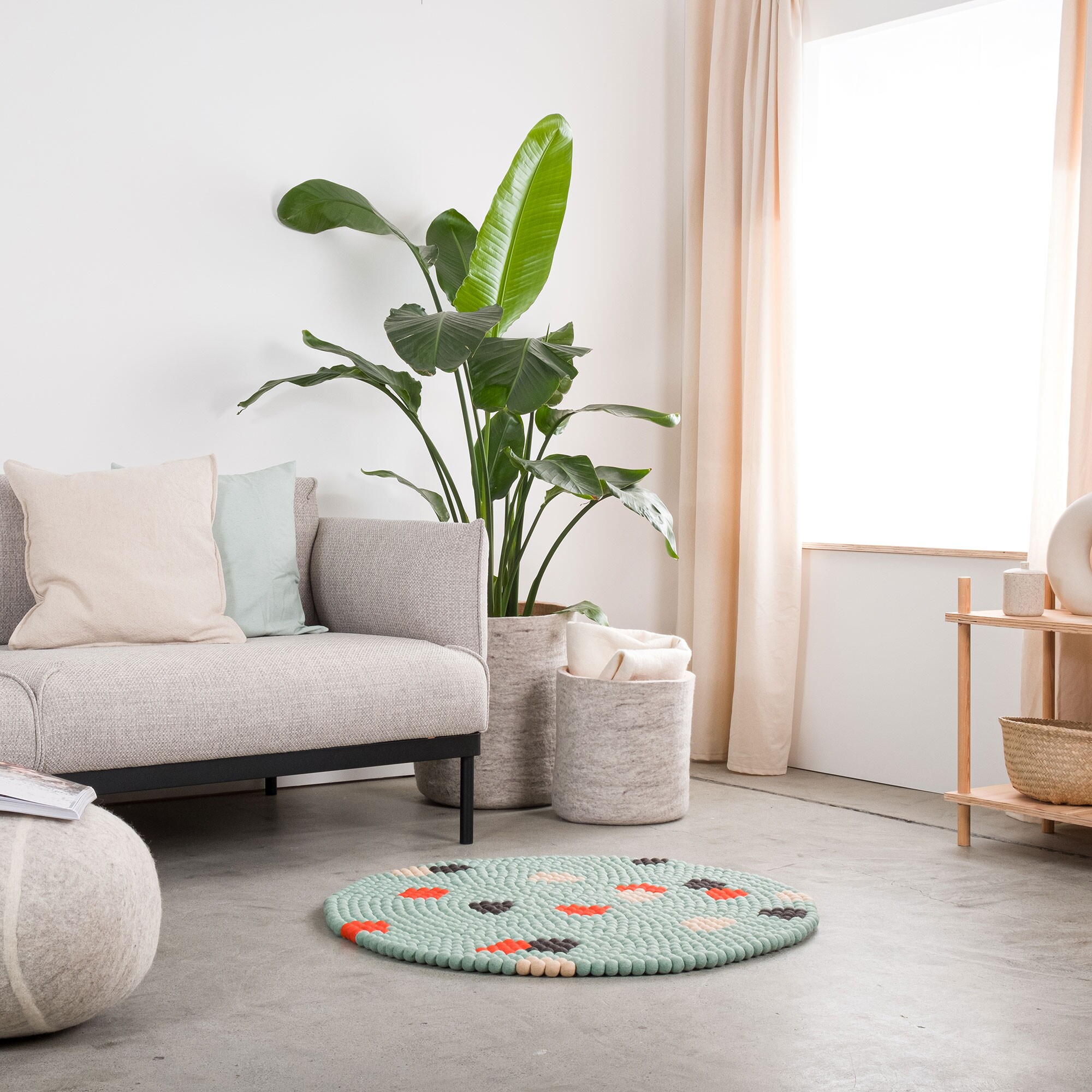 Terra Ocean Felt Ball Rug