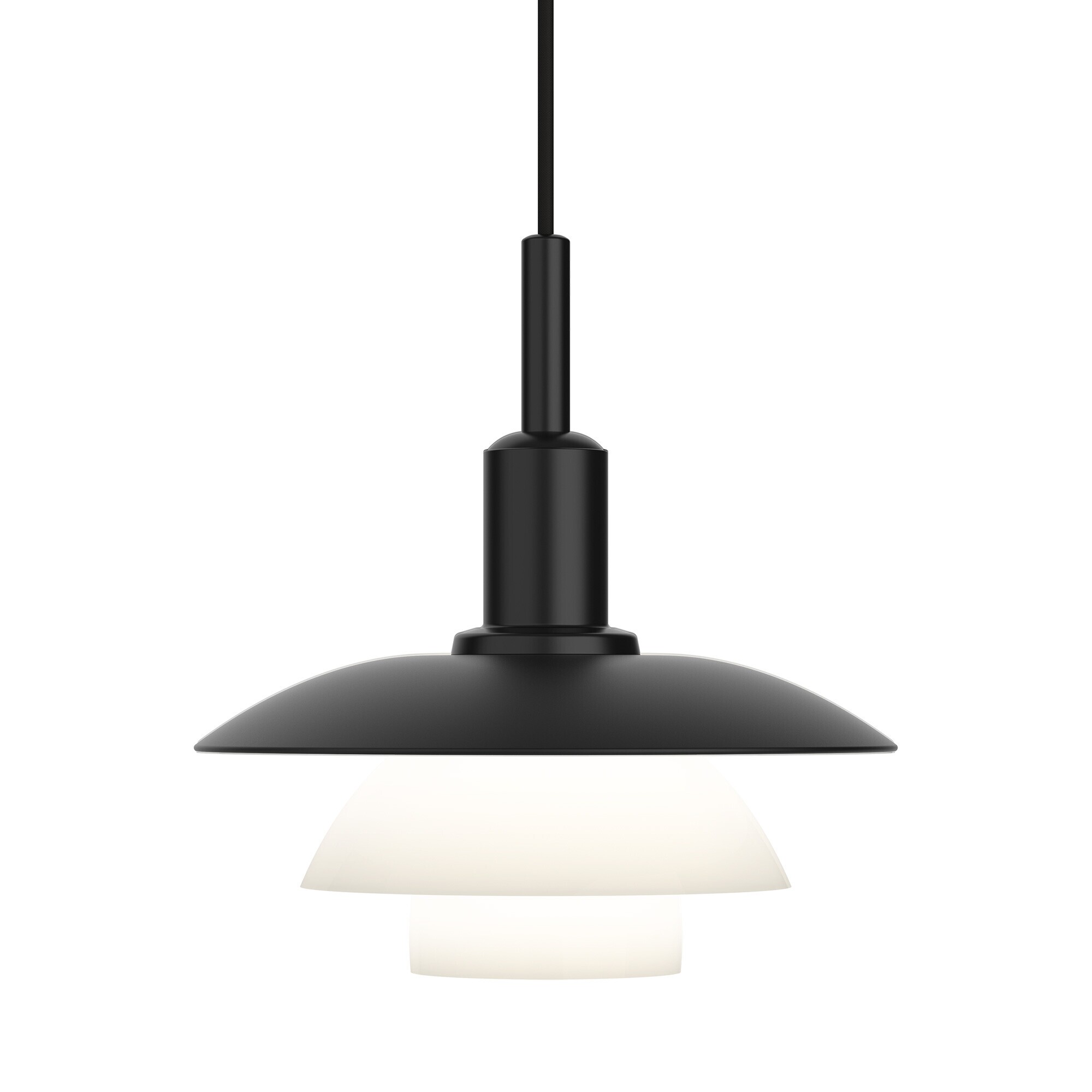 PH 3/3 Suspension Lamp Opal Glass and Metal