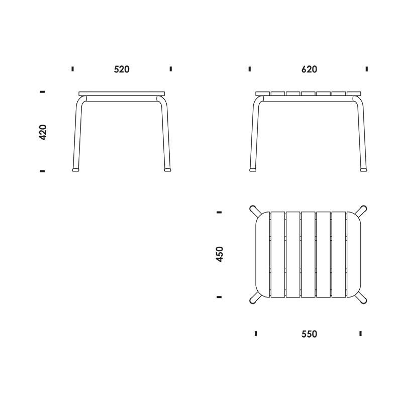 Vig Outdoor Side Table Wood