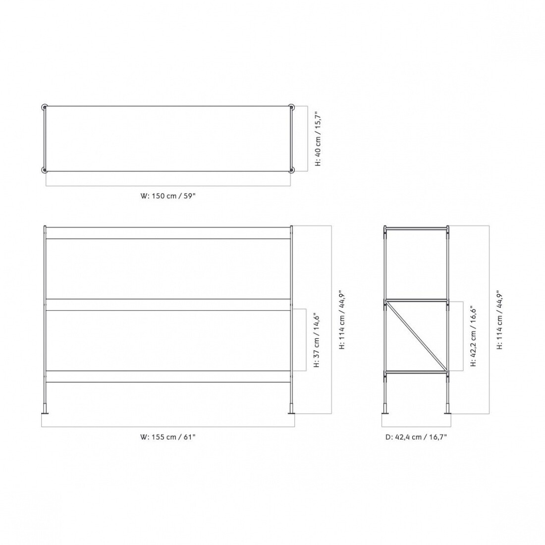 Zet Storing System H 114cm