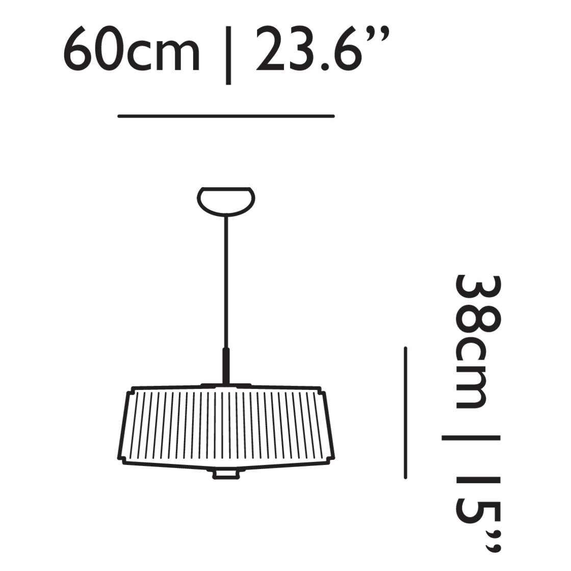 Plié Plissé Light 60 Suspension Lamp