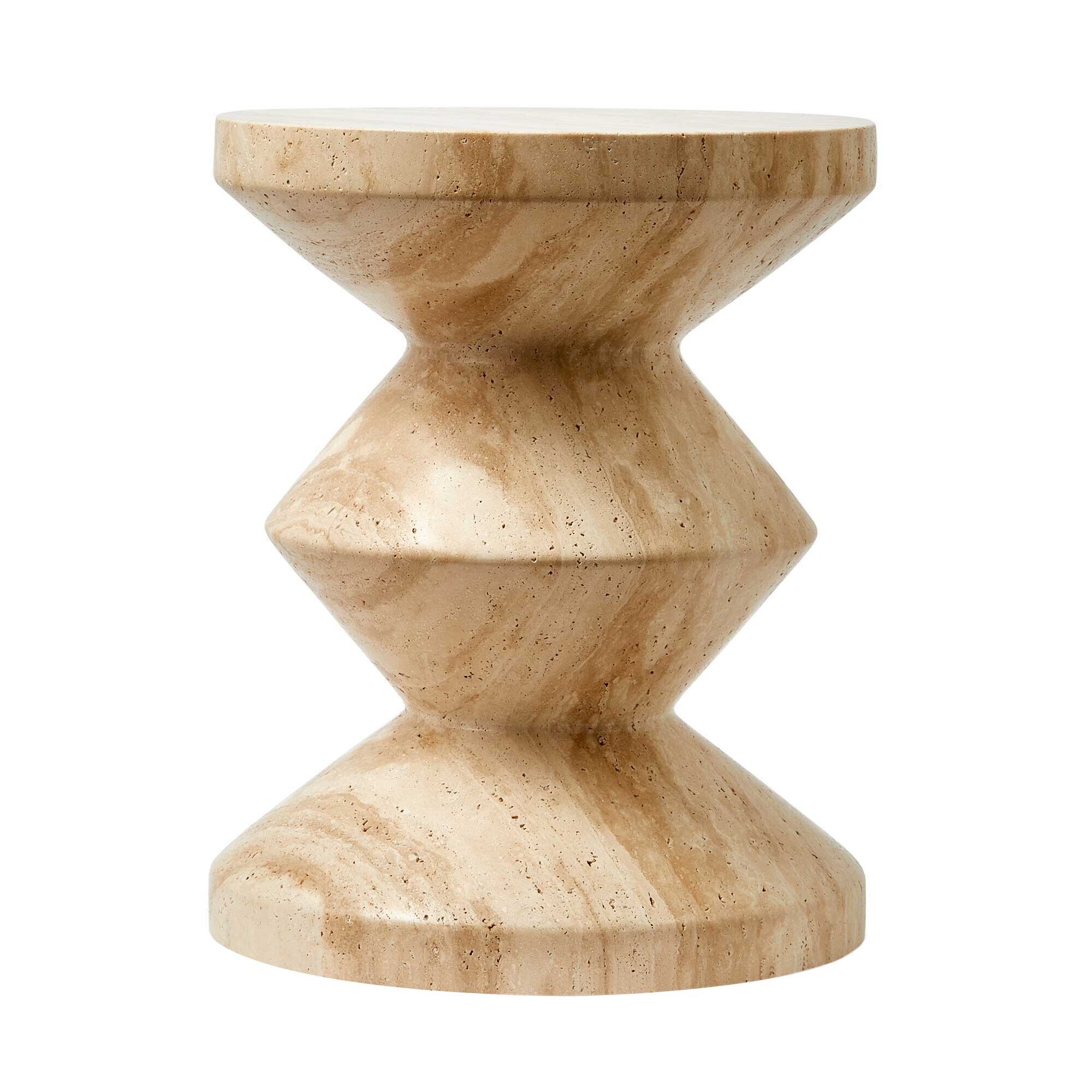 Zig Zag Stool Travertine
