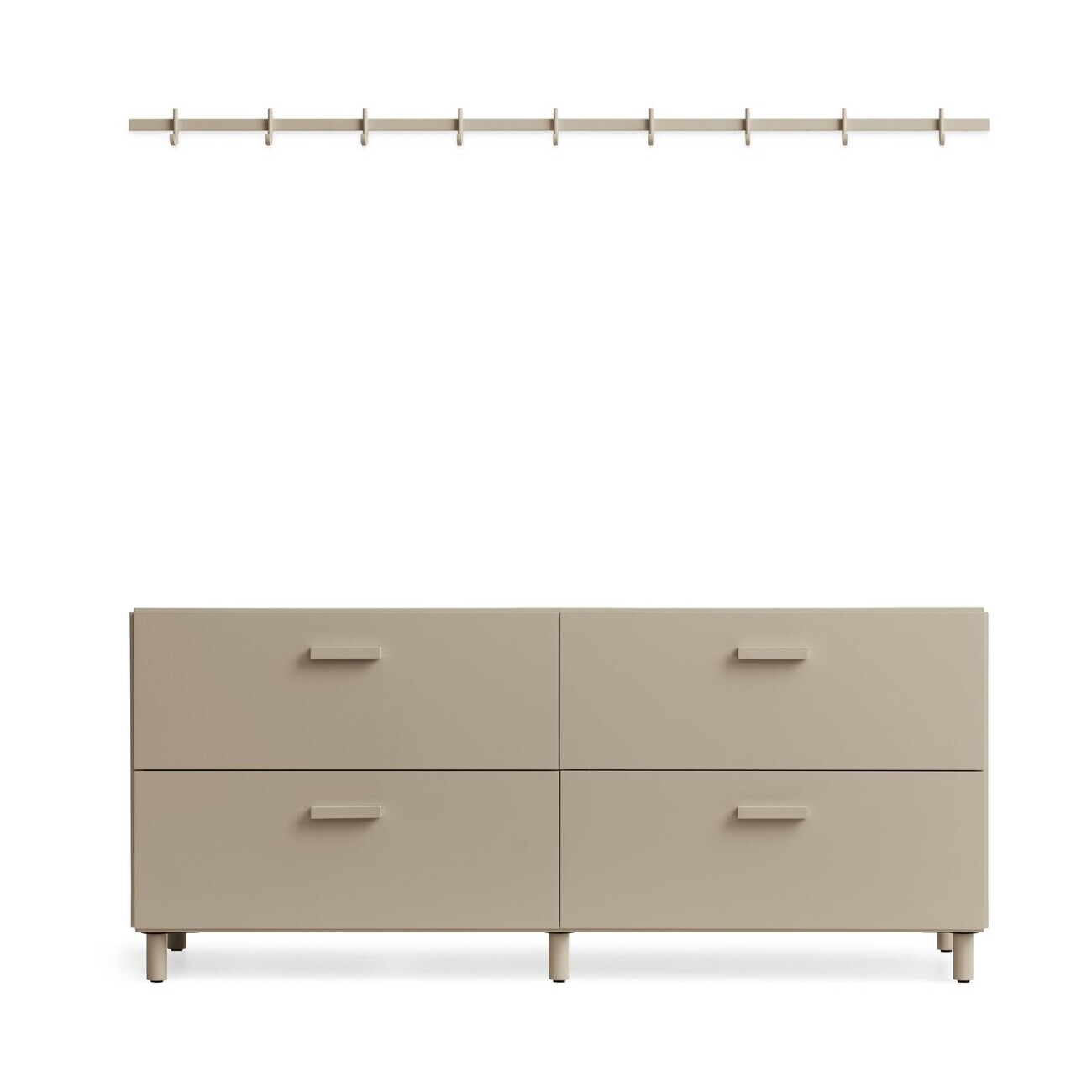 Relief Chest of Drawers Low with Legs 123x46.6cm