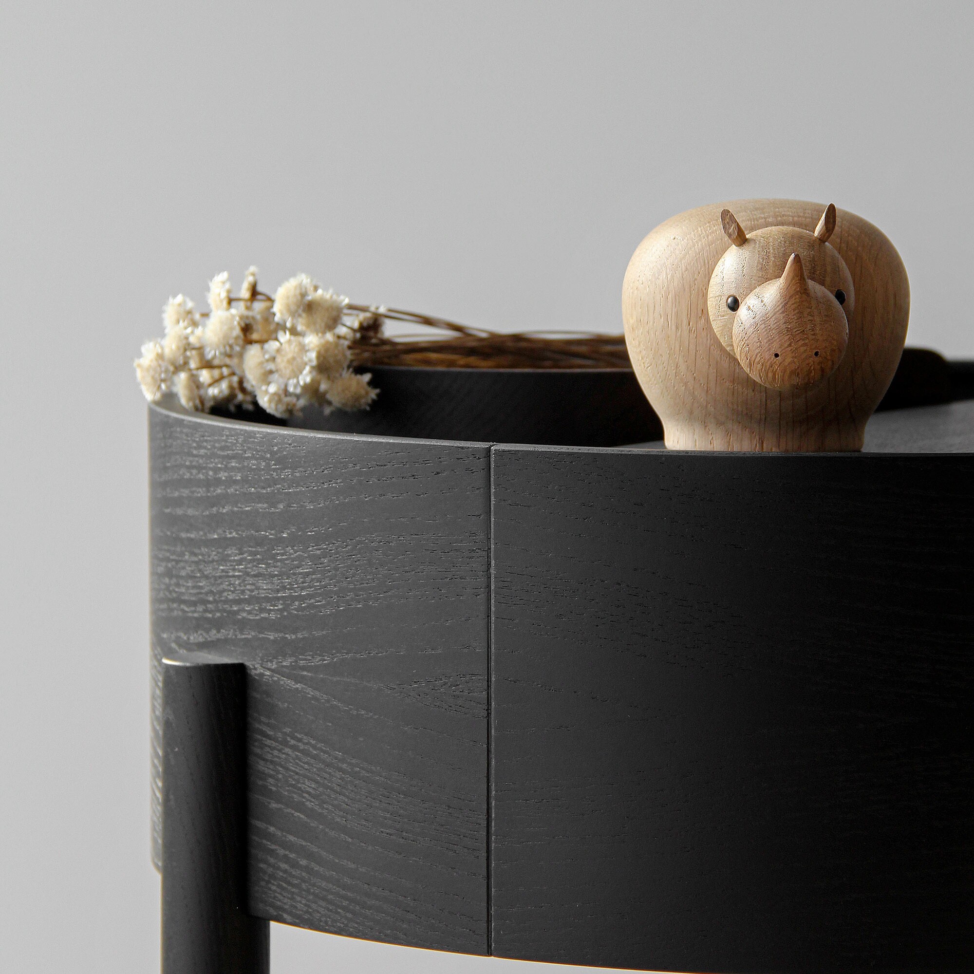 Rina Rhinoceros Wood Figure