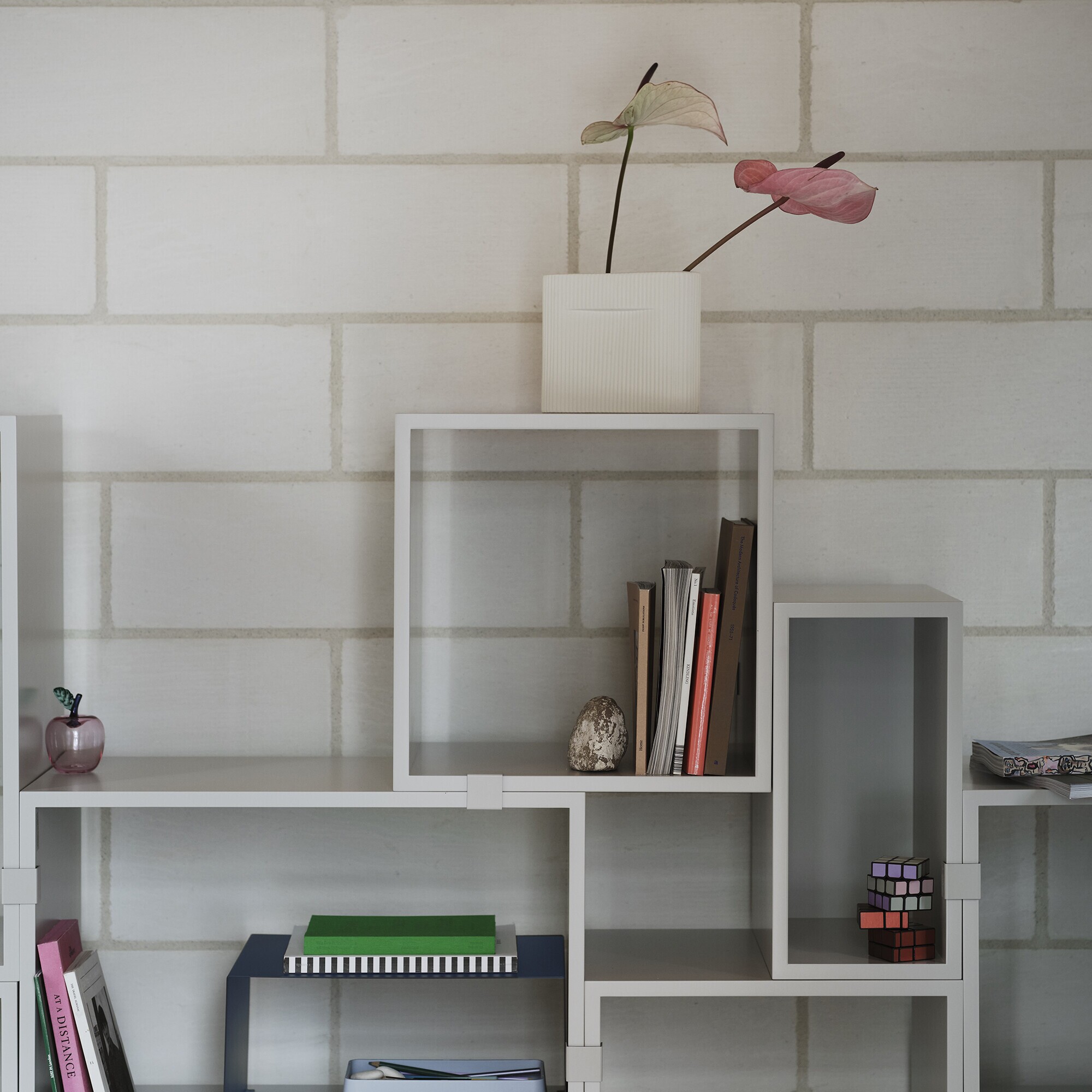 Ridge Vase Glass H 16.5cm