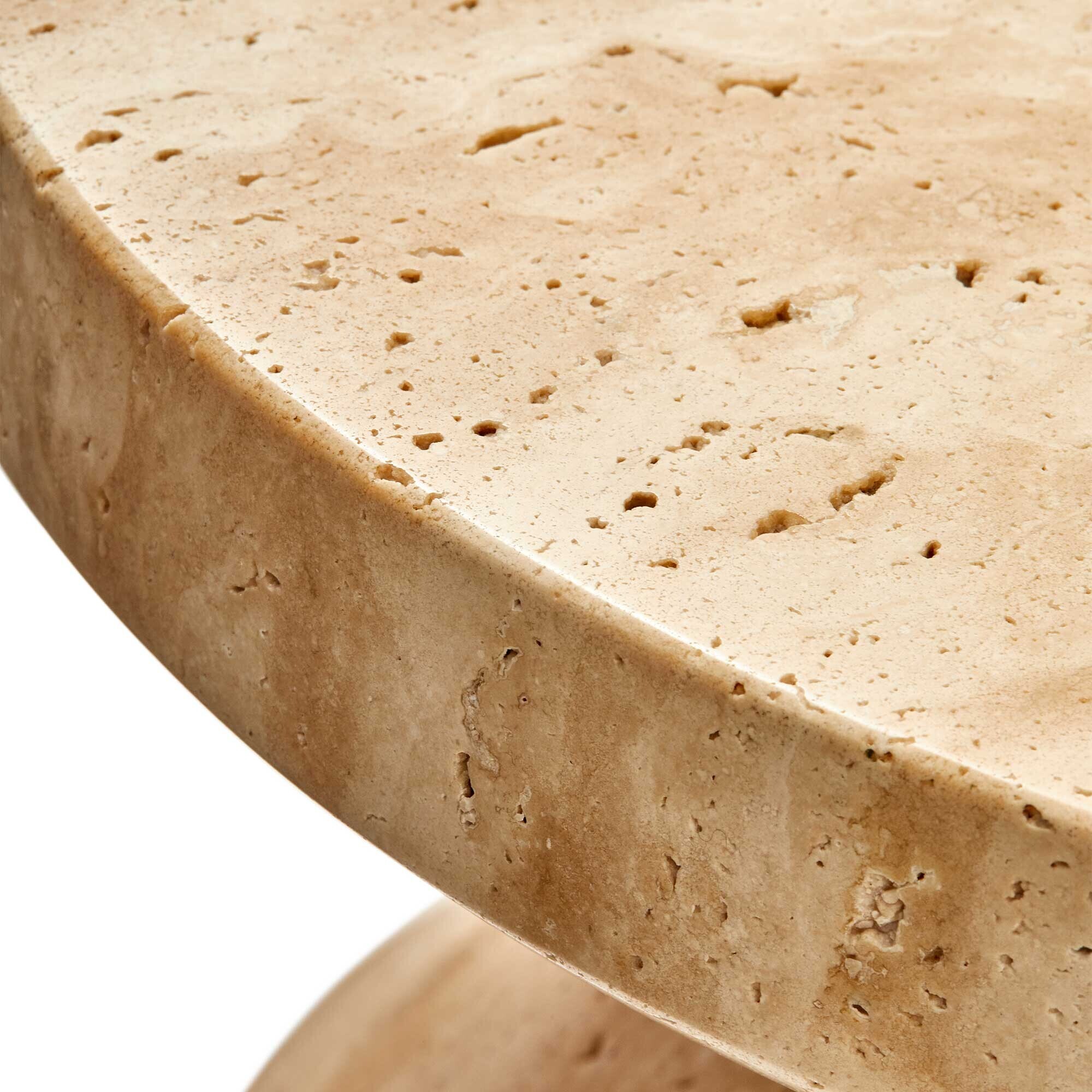 Zig Zag Stool Travertine