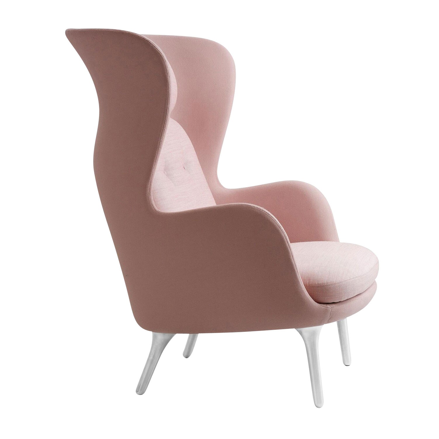 Ro™ JH1 Wingback Fabric Chair Aluminum Feet