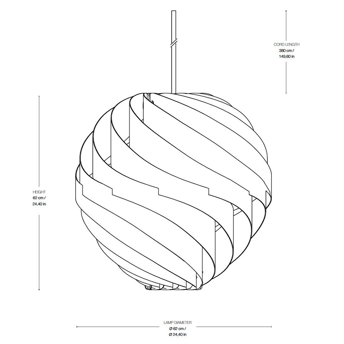 Turbo Suspension Lamp Ø62cm