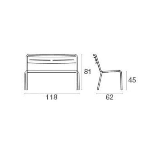 Star Garden Bench 118cm