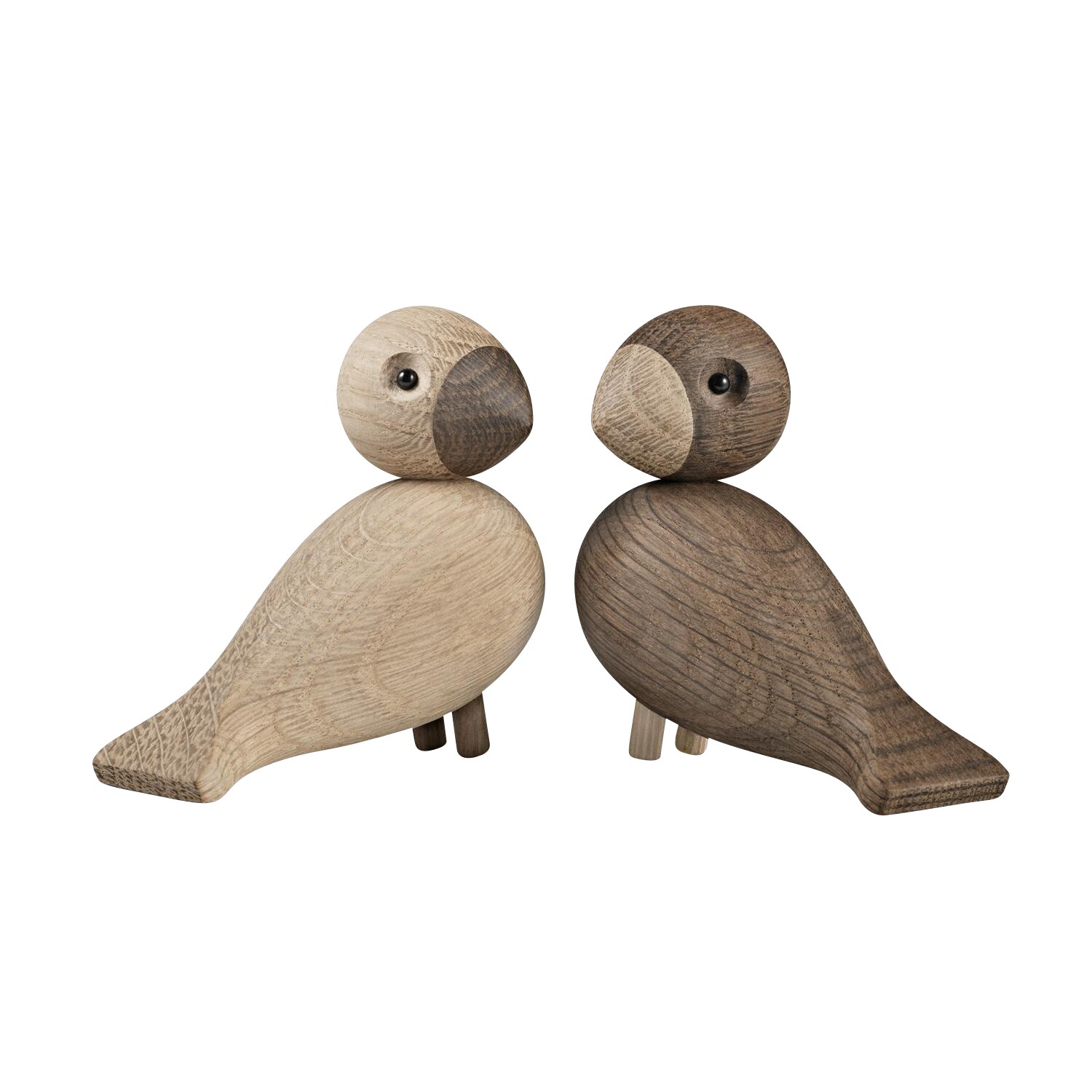 Wooden Figurines Lovebirds