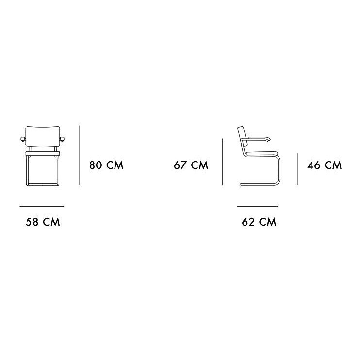 S 64 PV Pure Materials Cantilever Armchair Walnut
