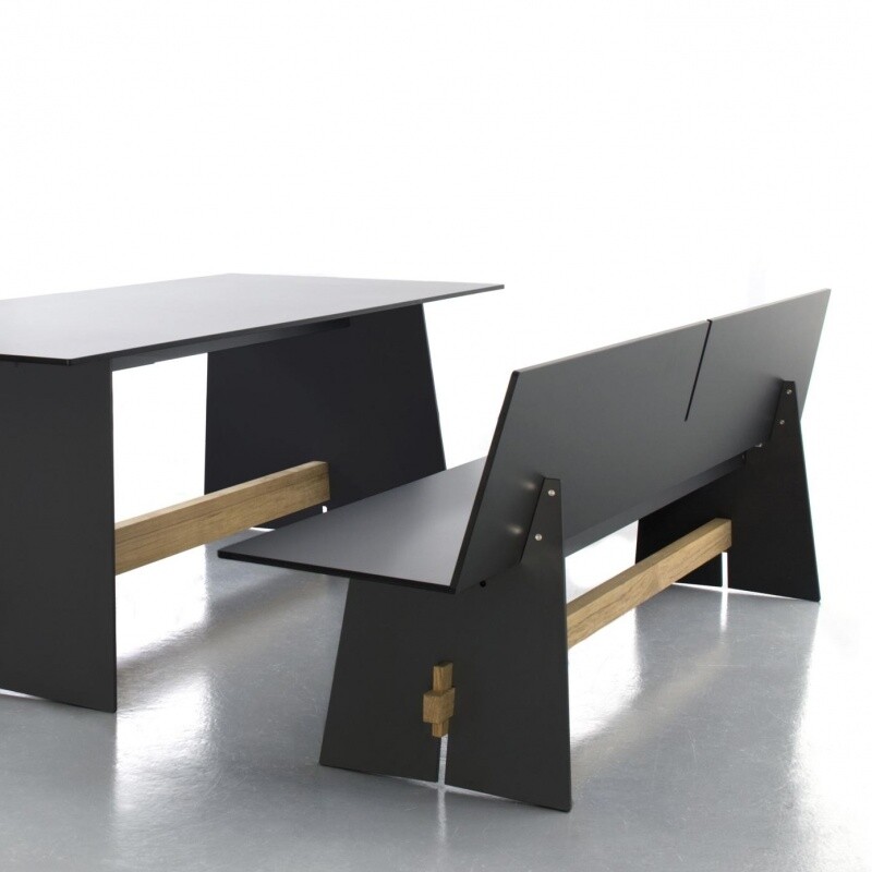 Tension Outdoor Bench With Backrest