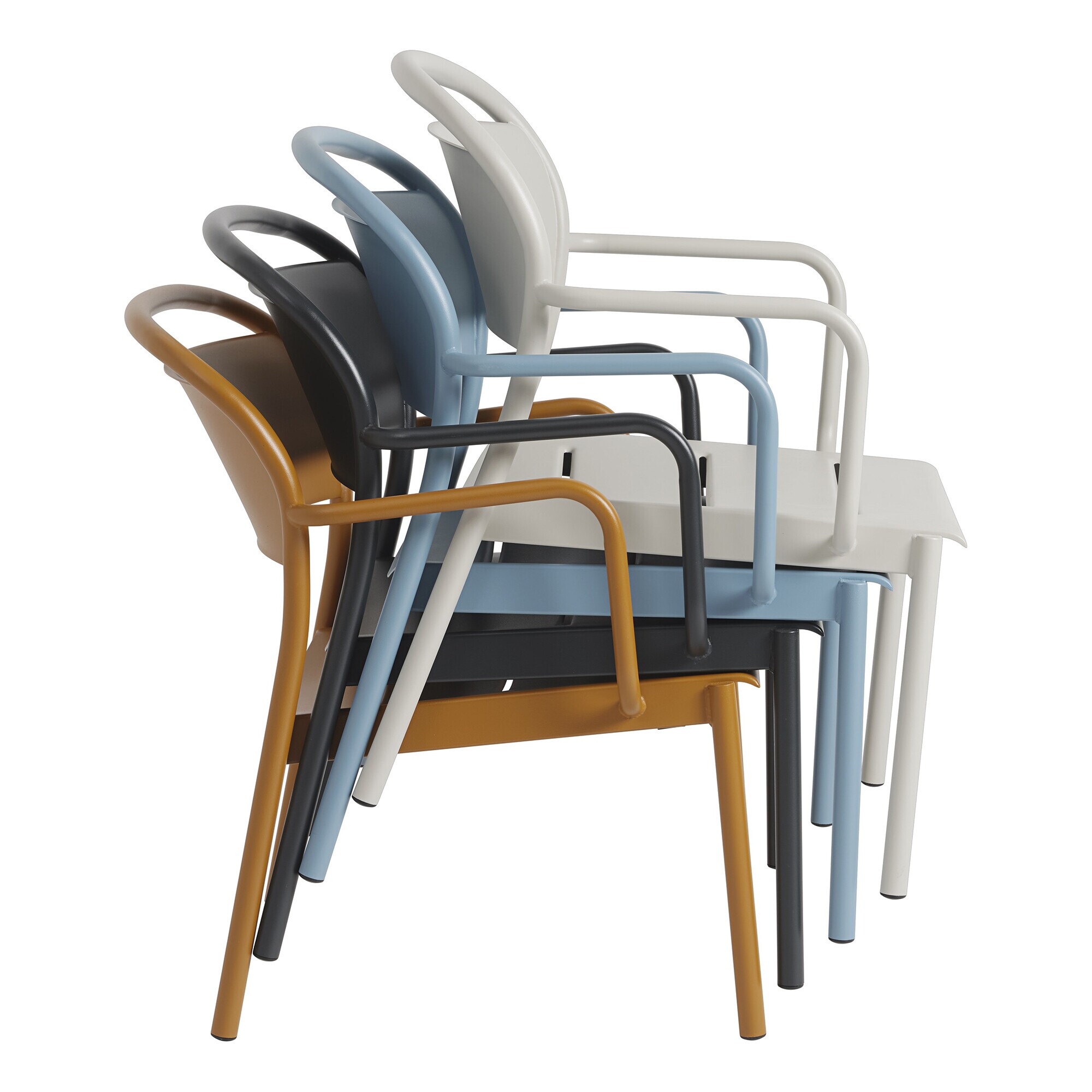 Linear Steel Lounge Garden Armchair